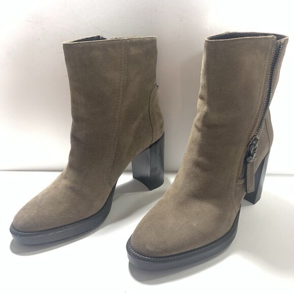 Aquatalia Ilenia Gray Suede Ankle Boots Size 10 Women’s MSRP $495 - Picture 11 of 16